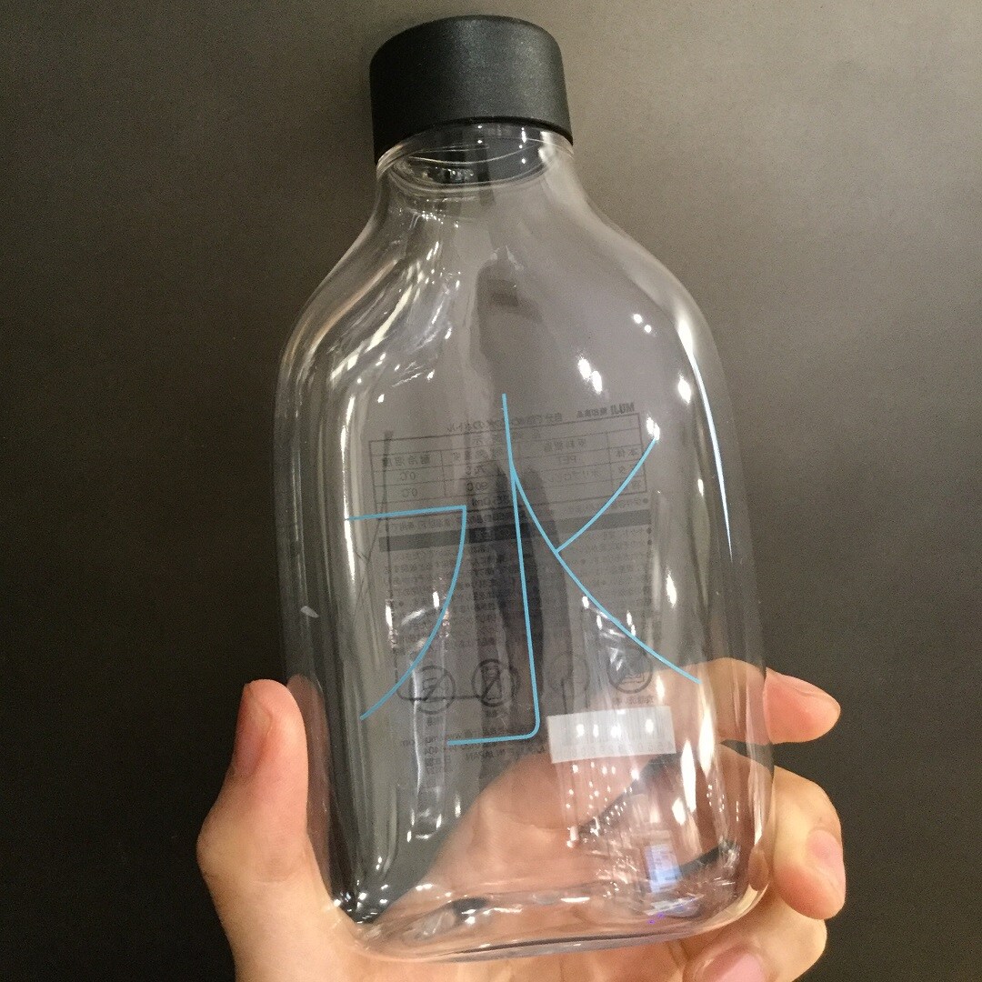 自分で詰める水のボトル