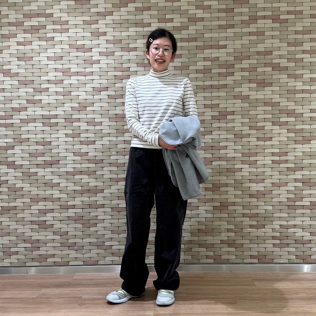 フリースカーディガンコーデ