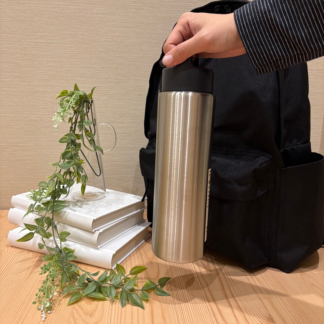 真空断熱構造　保温保冷ボトル　ハンドルタイプ　画像１