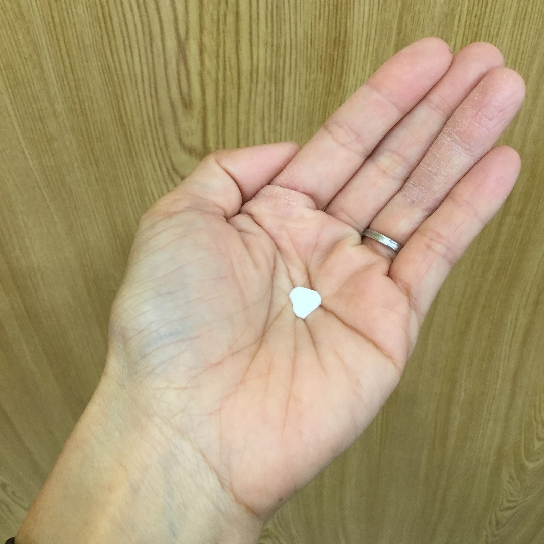 【イオンモール羽生】ジェルを手のひらにとってみました。