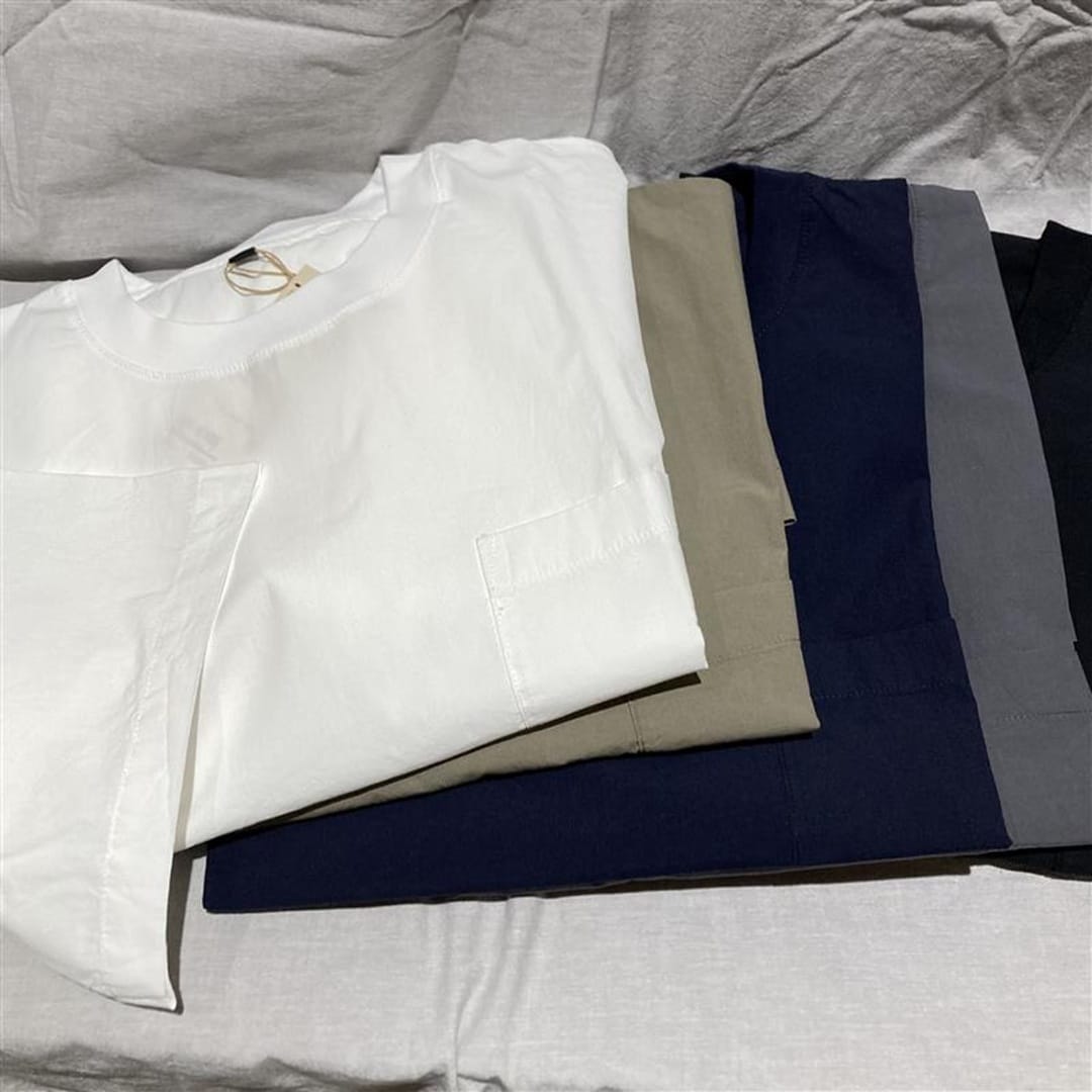 紳士　涼感クルーネック半袖布帛Ｔシャツ