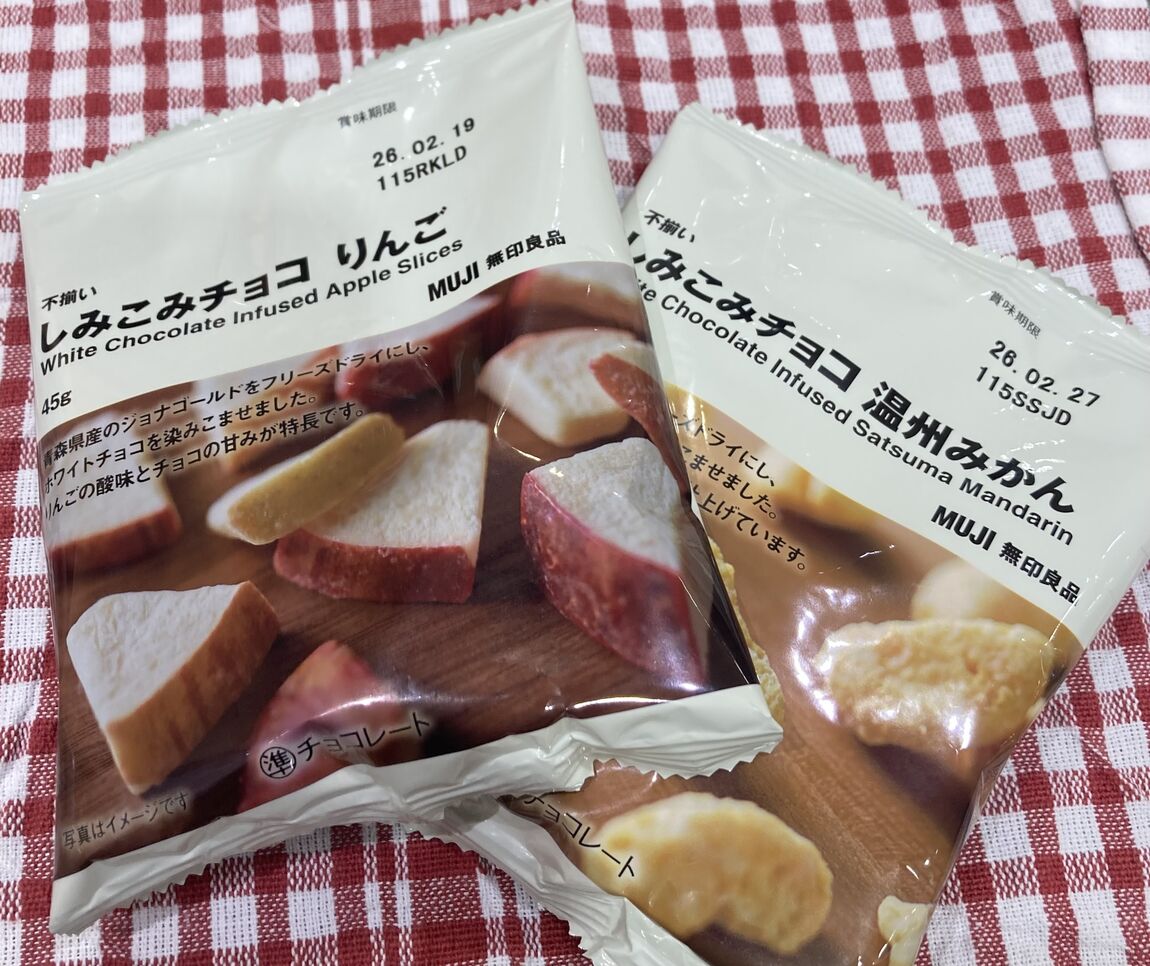 しみこみチョコ画像　温州みかん・りんご