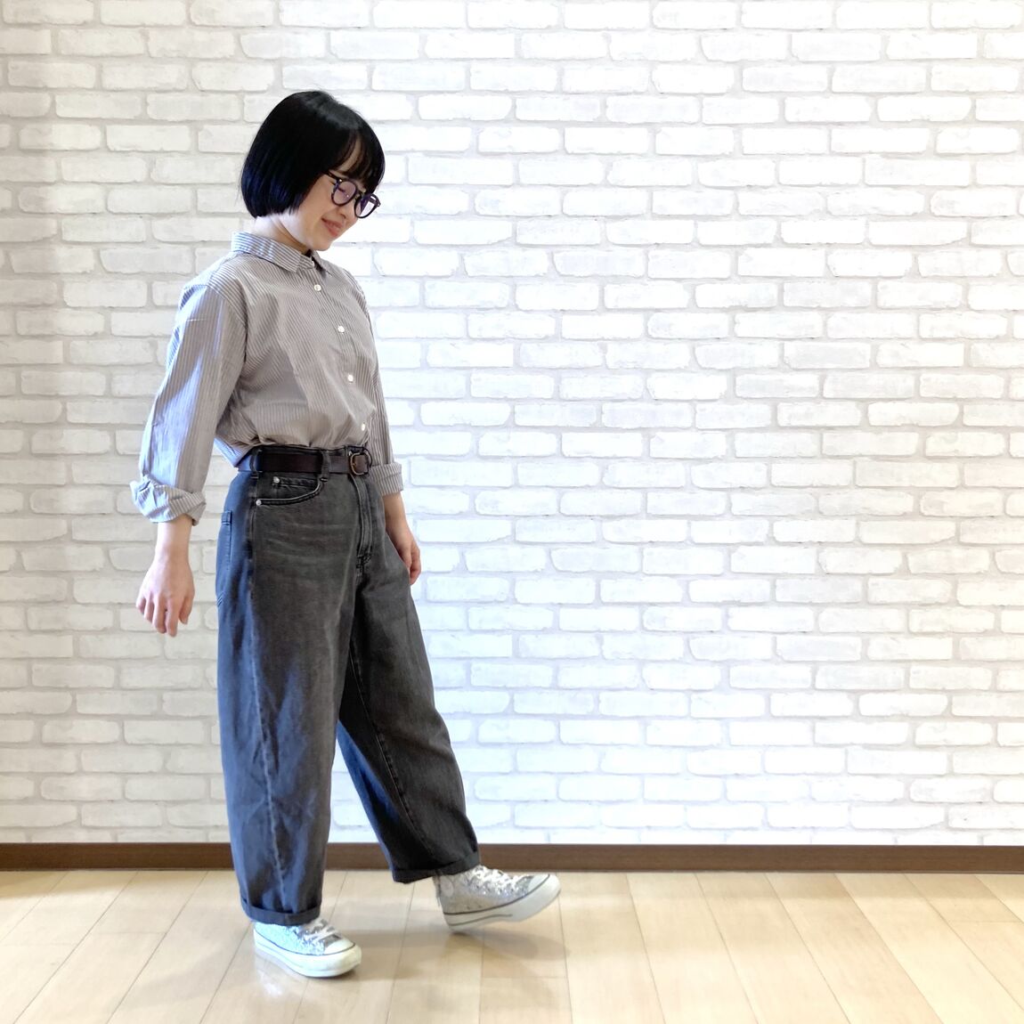 婦人ブロード長袖シャツ