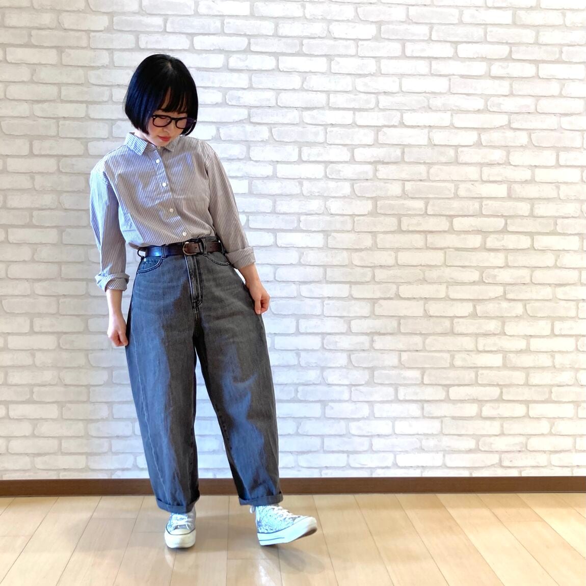婦人ブロード長袖シャツ