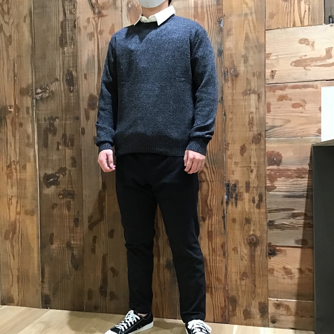 【ゆめタウン東広島】メリノウールミドルゲージセーターを使ったあったか冬仕様コーディネート