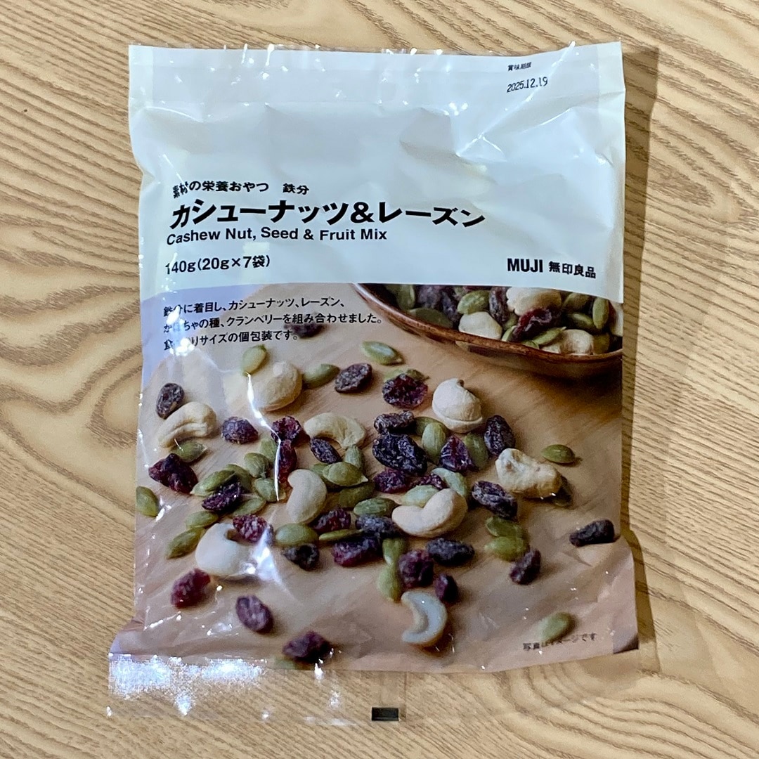 素材の栄養おやつ　鉄分　カシューナッツ＆レーズン