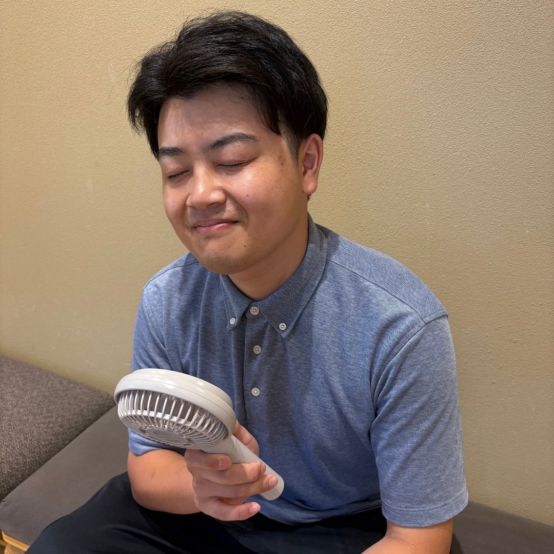 ハンディファンスタッフ使用②