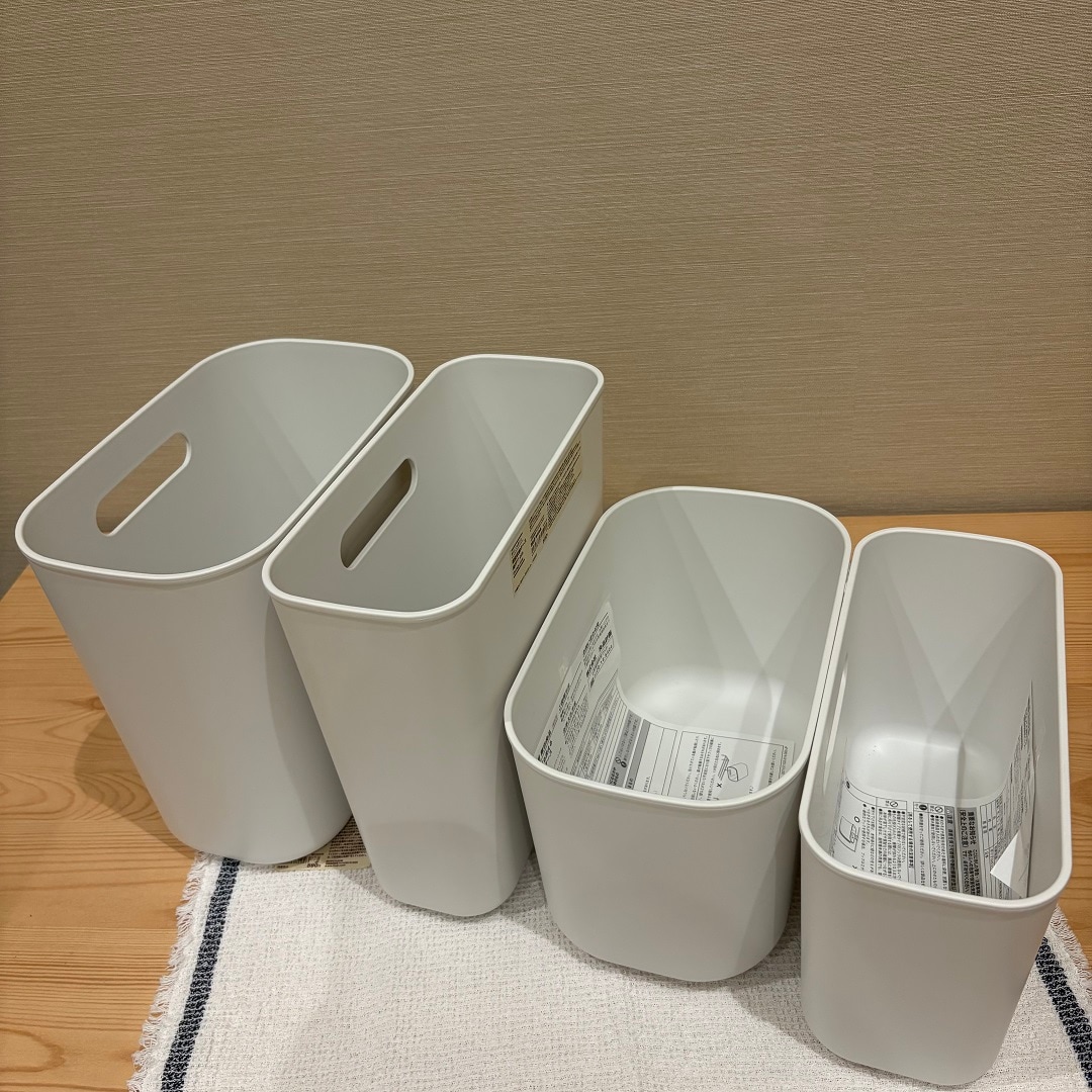 収納ケース4種類大きさ比較