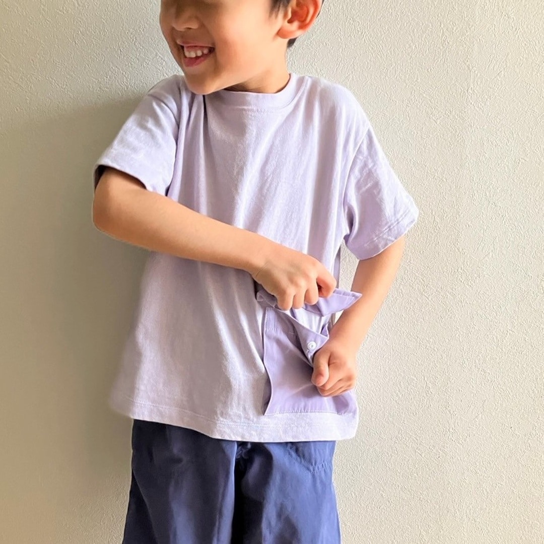 【銀座】見守りポケット付きTシャツを着て公園へ