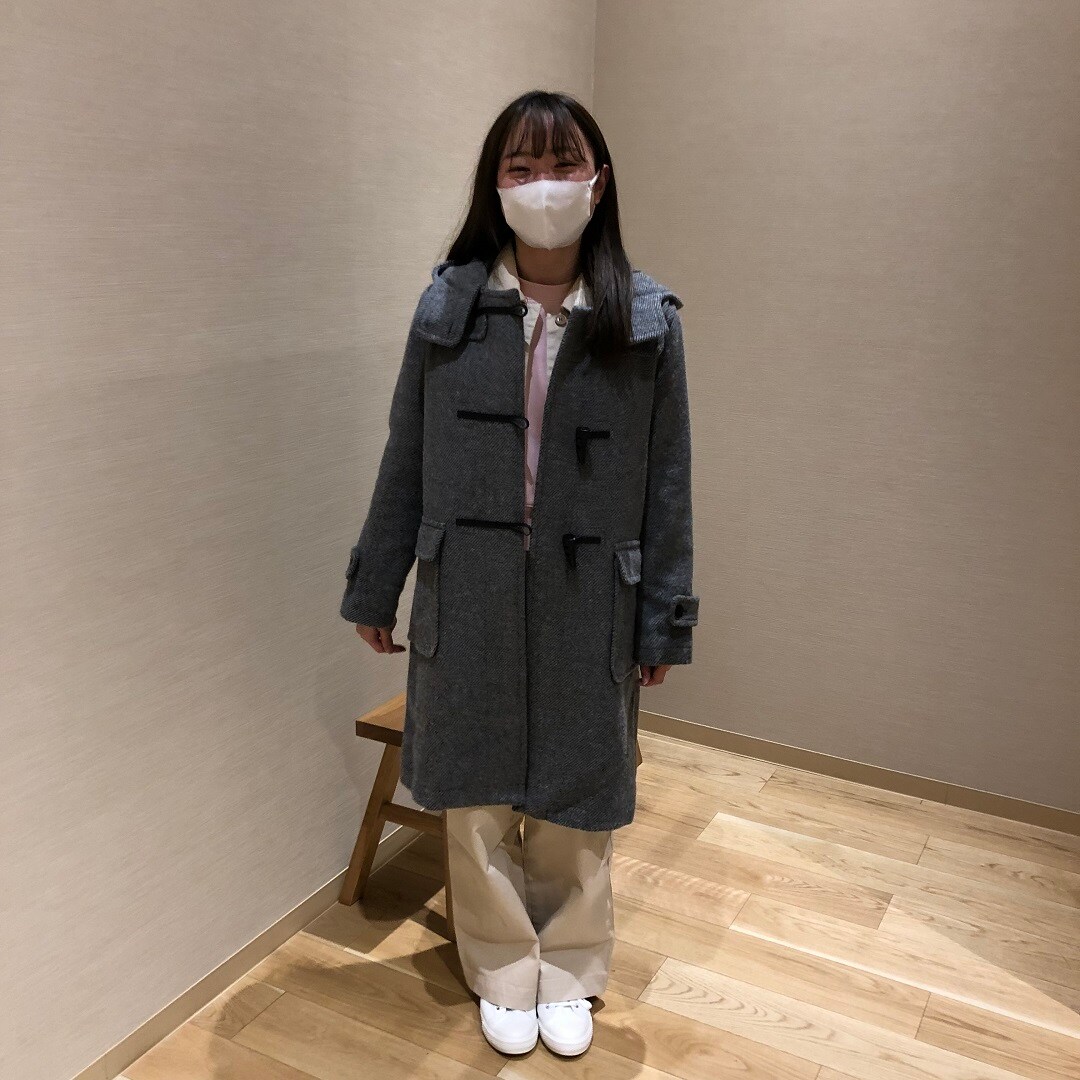 ダッフルコートを合わせて