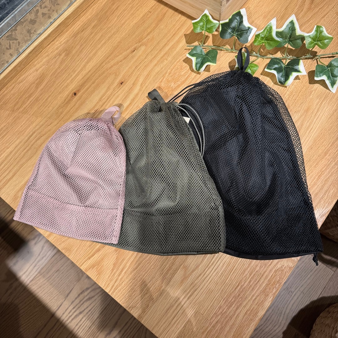 メッシュ巾着展開