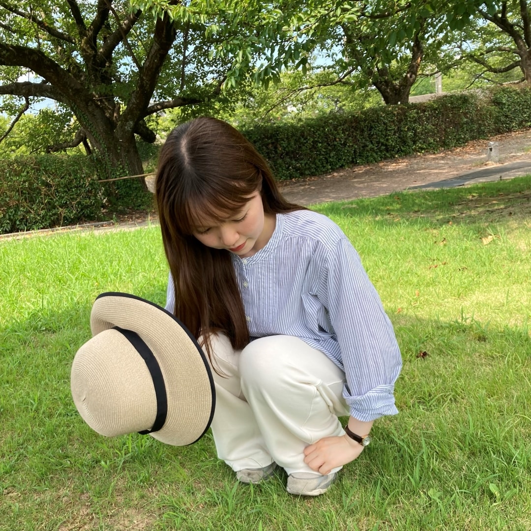 座っている写真