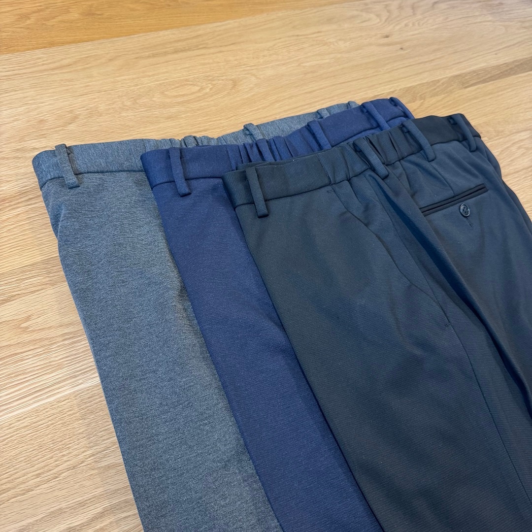 ストレッチジャージーノータックパンツ