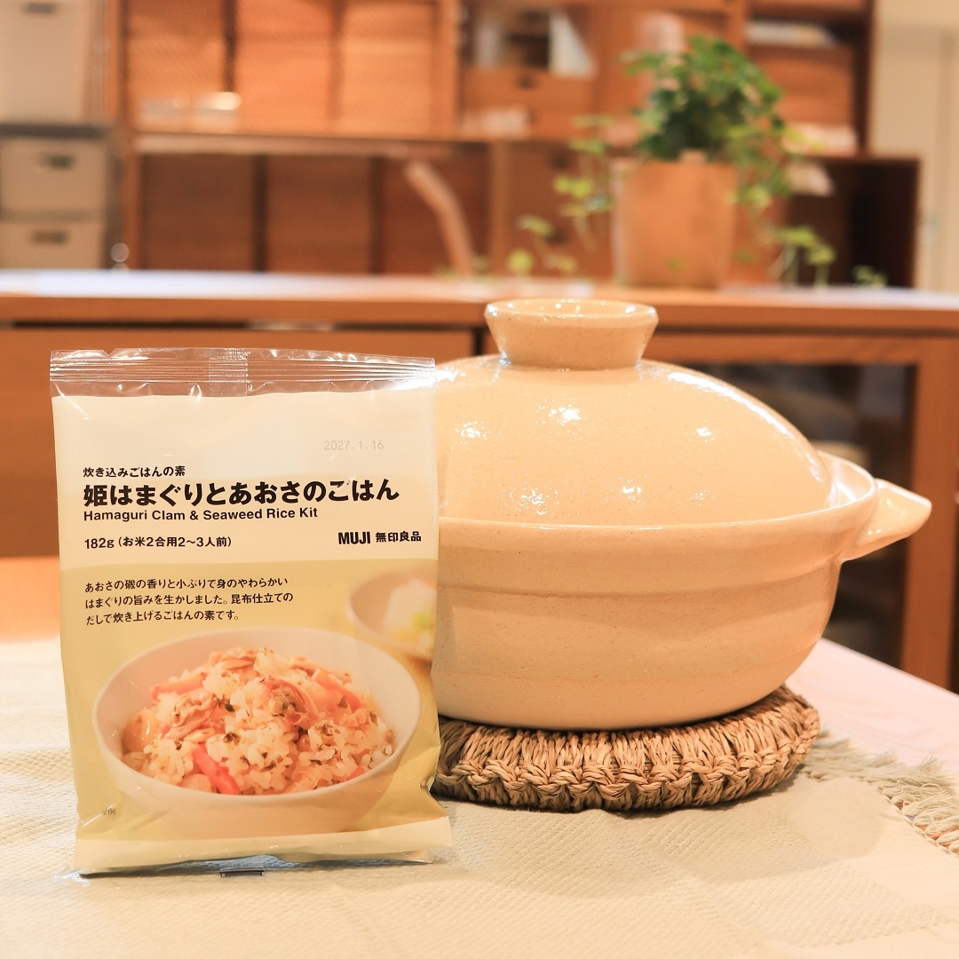 姫はまぐりとあおさのごはん