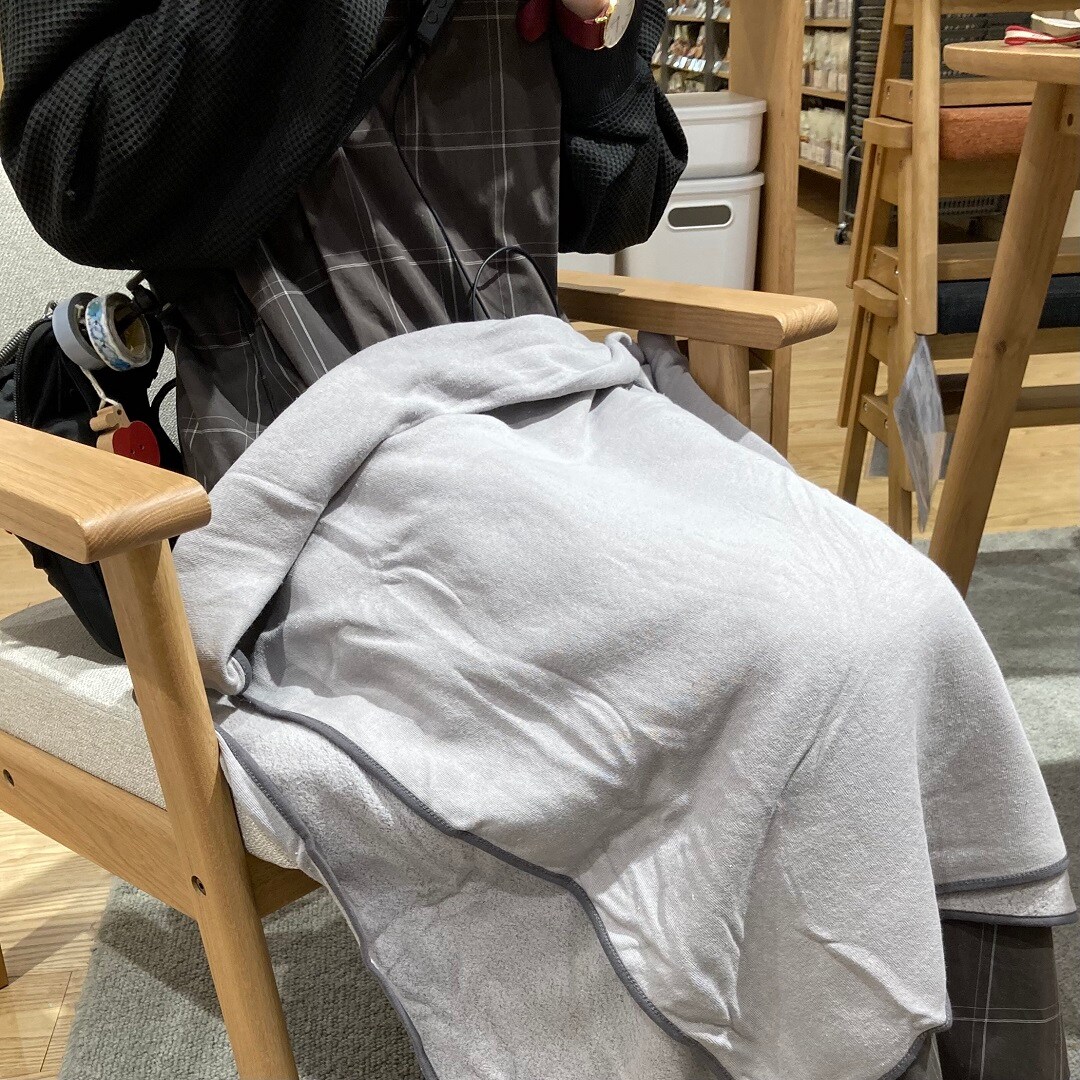 綿シンカーパイルひざ掛け