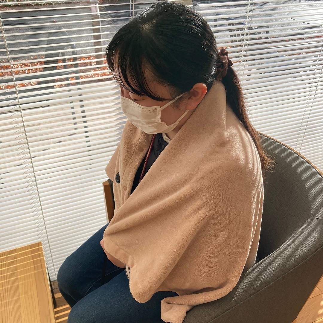 ブランケット肩掛け