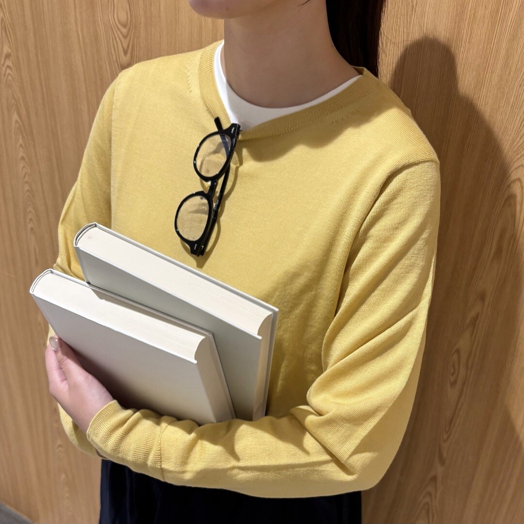 ウールハイゲージクルーネックセーター