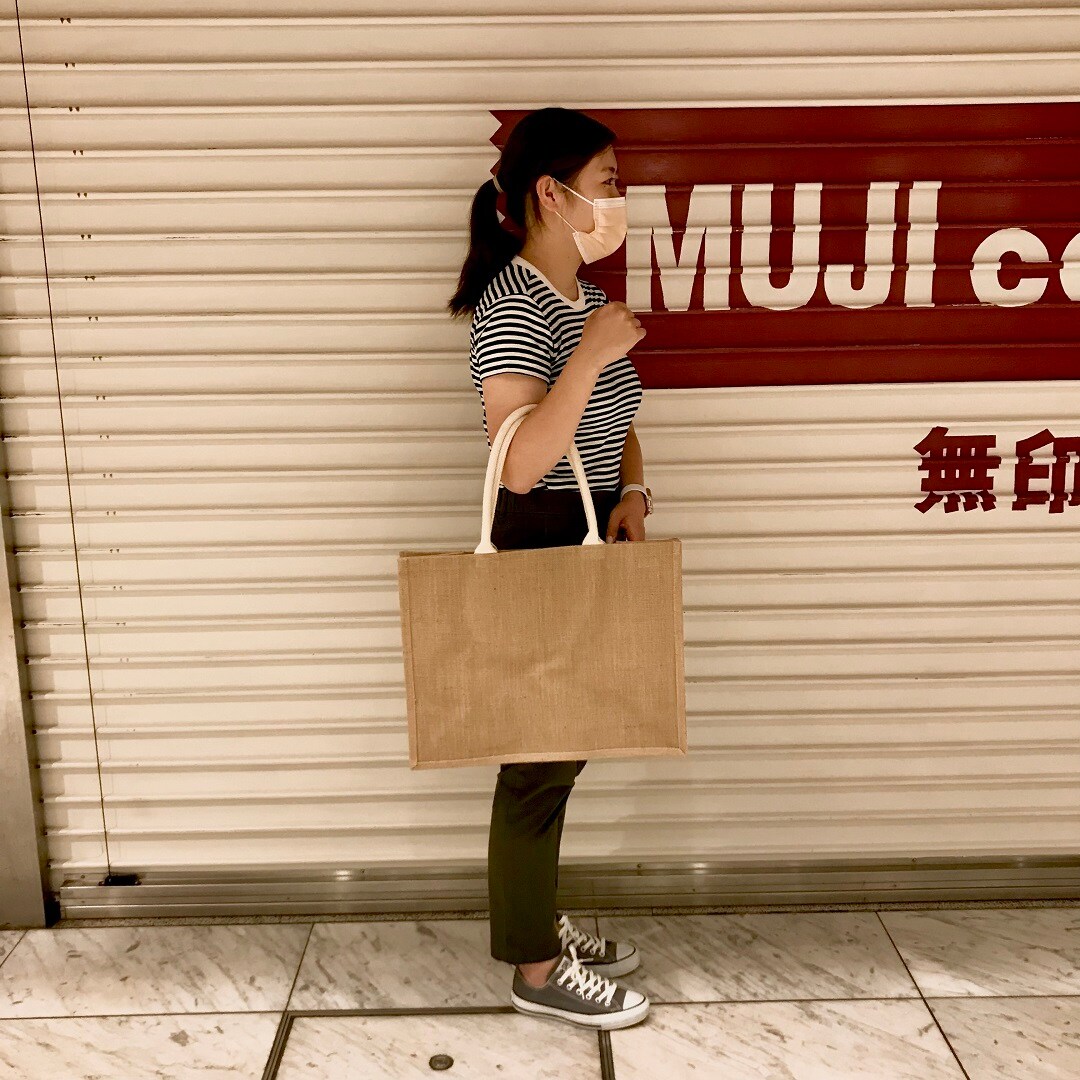 【MUJI com 京都ポルタ】ジュートマイバッグ、入荷しています|スタッフおすすめ