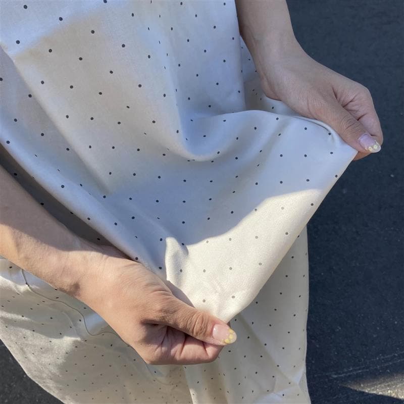 【コープさっぽろぬまのはた】なめらかサテン キャミワンピース：164cm_lj48v0