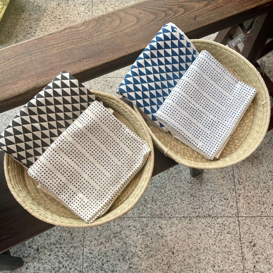 青山】 インド綿ブロックプリントの布｜無印良品 Found MUJI 青山
