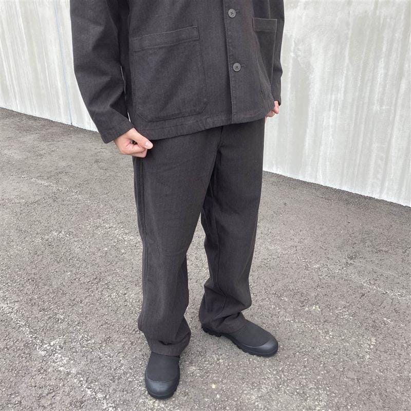 縦横ストレッチ起毛ヘリンボーンパンツ