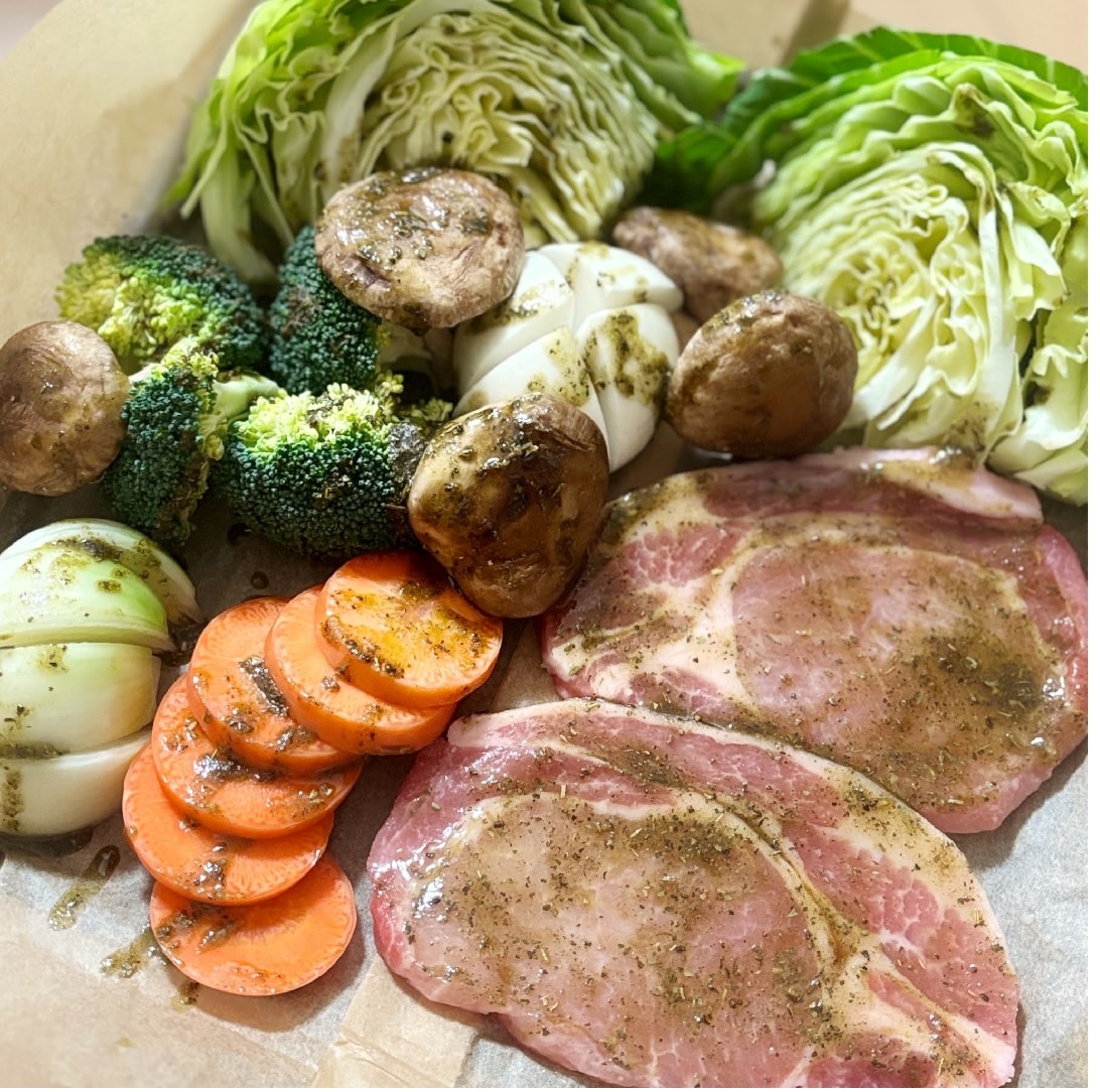 お肉つけてます