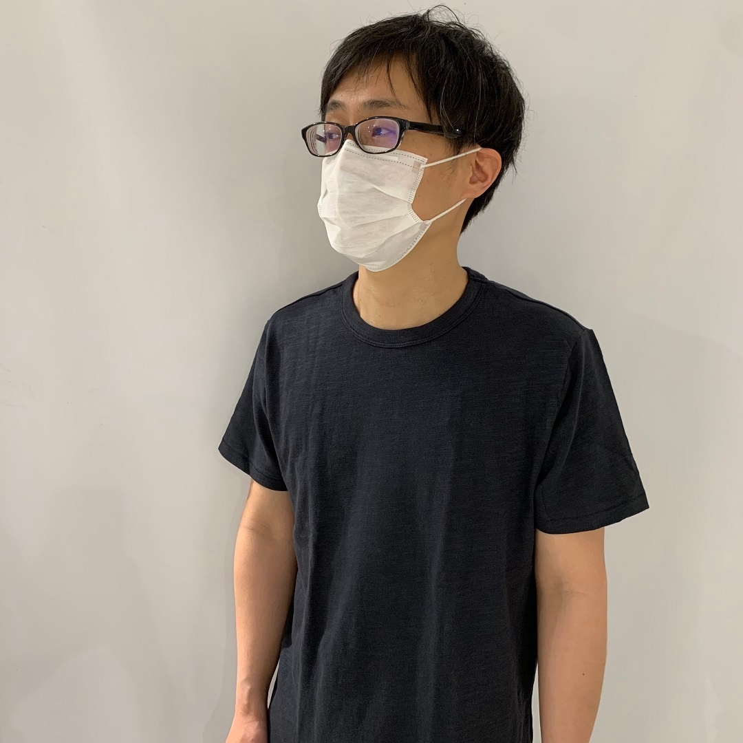 ムラ糸T　男性コーデ
