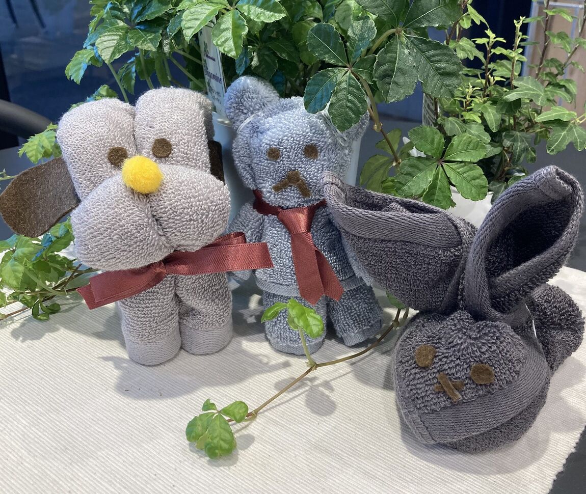 タオルで作ったぬいぐるみ