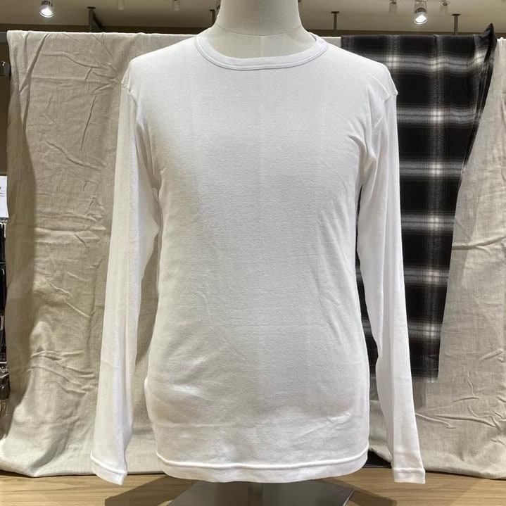紳士　あったか綿　クルーネック長袖Ｔシャツ