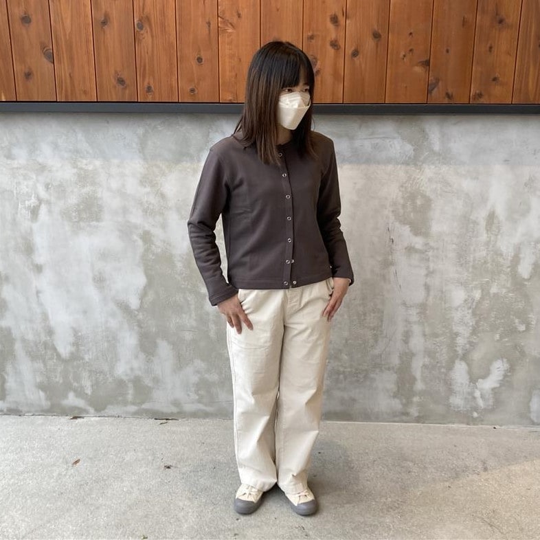 裏毛スウェットカーディガン