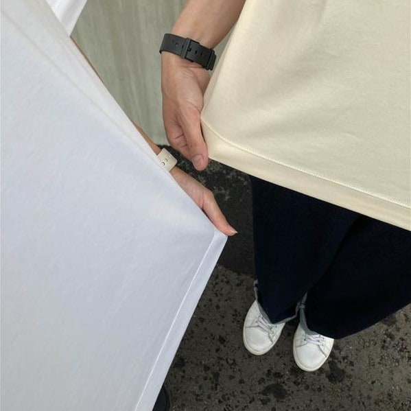 婦人　涼感ＵＶカットクルーネックワイド半袖Ｔシャツ