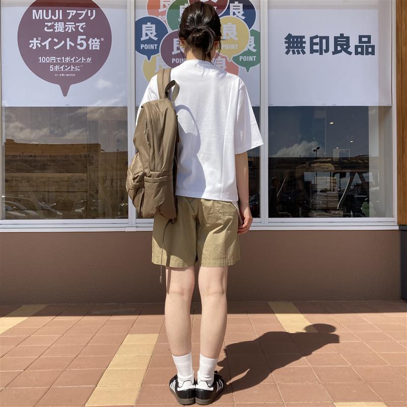 【堅田】涼感UVカットワイド半袖Tシャツのコーディネート