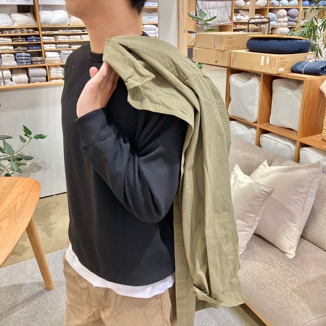 洗いざらしブロードシャツジャケット