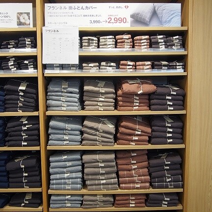 フランネル寝具売り場画像