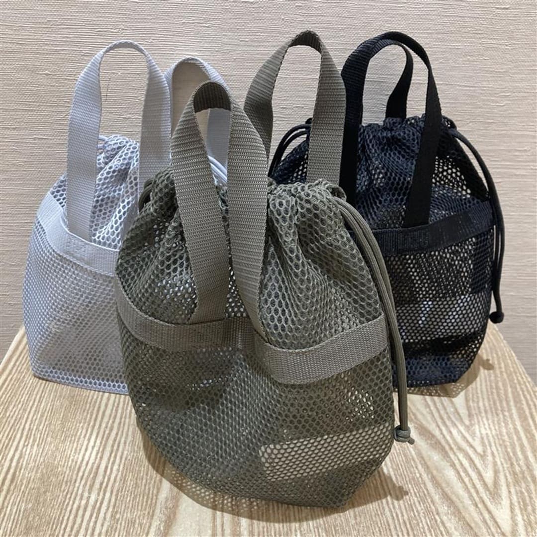 【イオンモール熱田】立体メッシュ手持ち付き巾着｜スタッフおすすめ