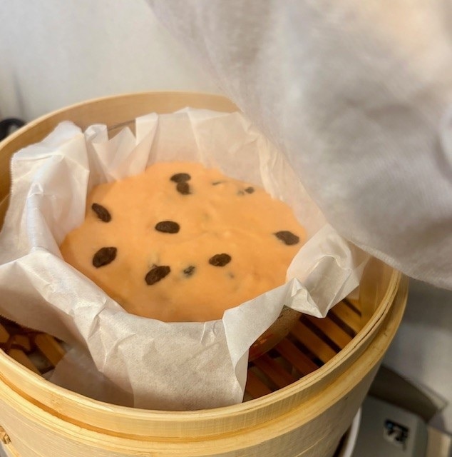 蒸す前の蒸しパン