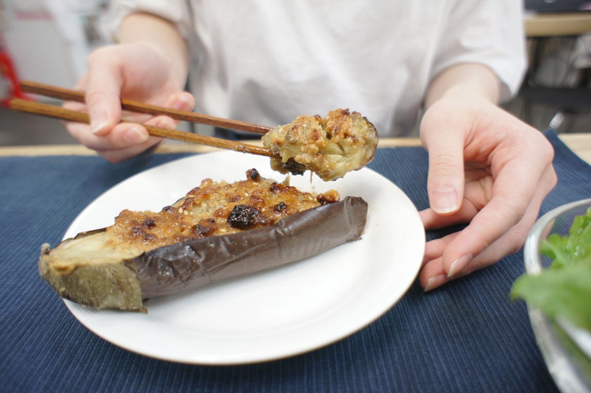 【堺北花田】 米茄子の肉味噌でんがく|そうざい売場から