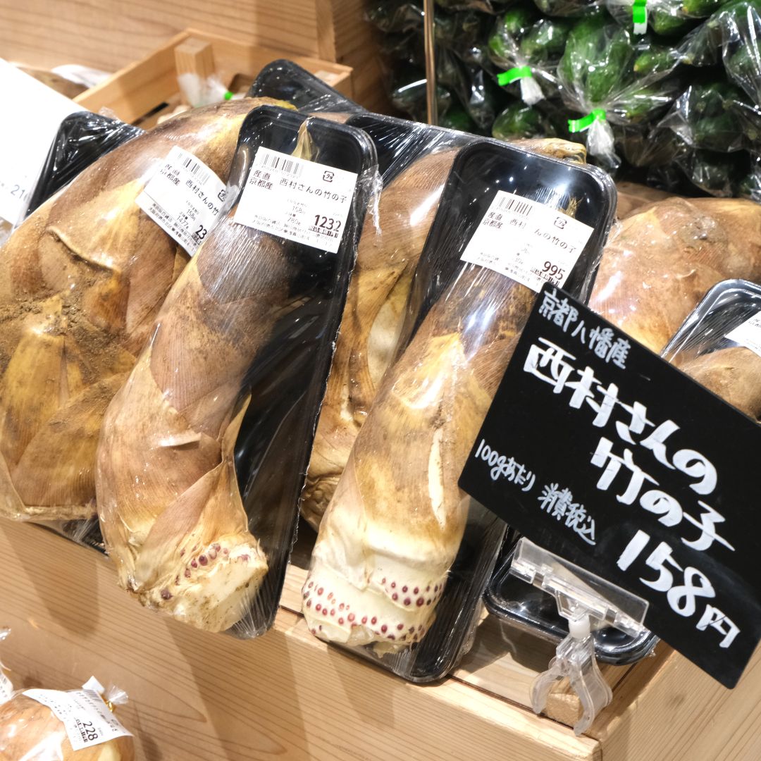 【堺北花田】西村さんの朝堀り竹の子、原口さんの朝採り古都華が入荷しました｜青果売場から
