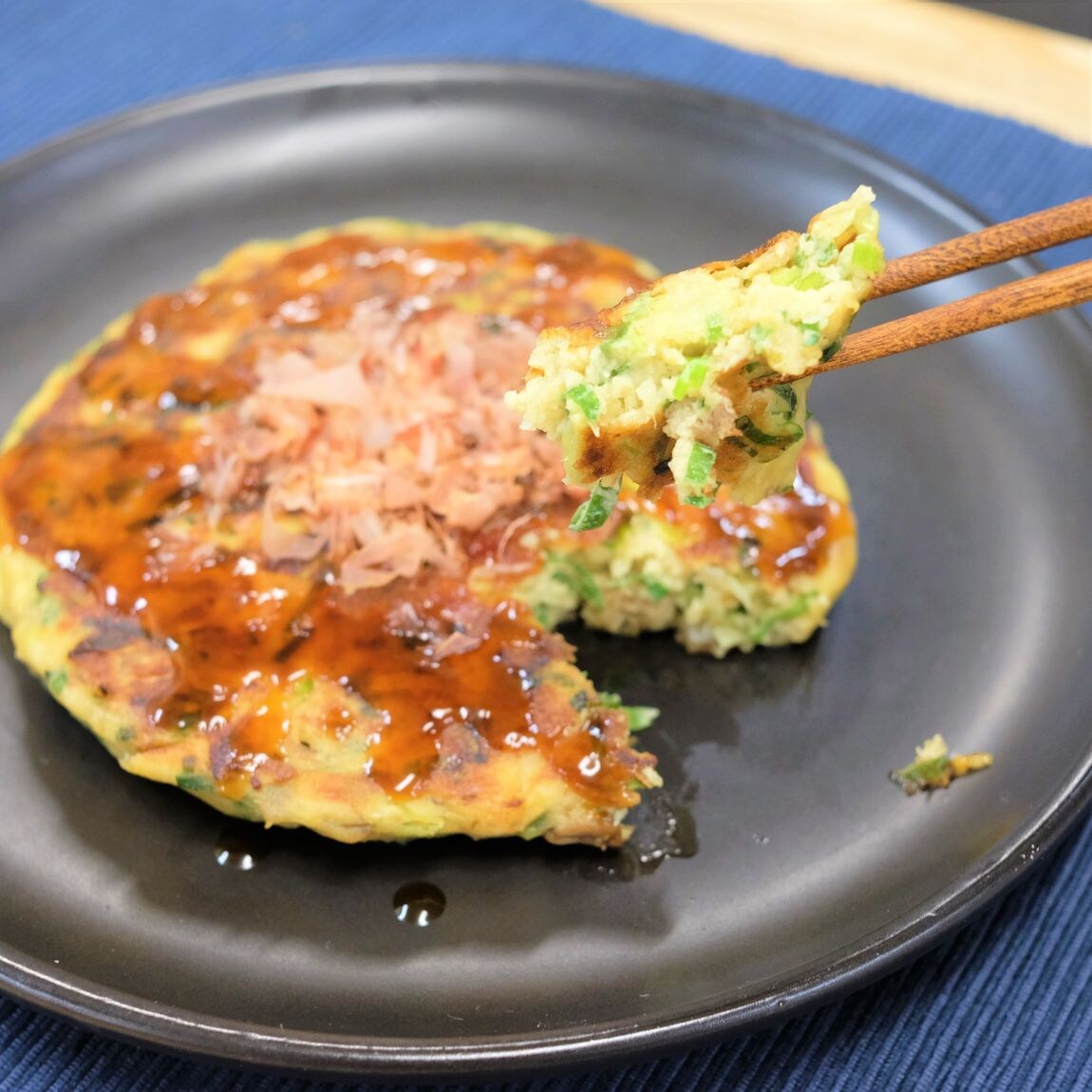 【堺北花田】なにわ伝統野菜、難波ネギを使用した「ねぎ焼き」