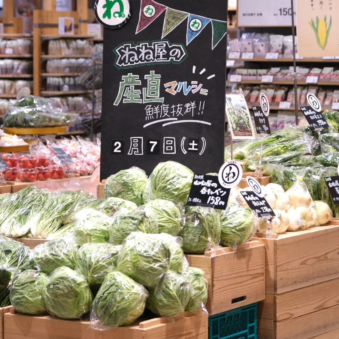 【堺北花田】ねね屋の産直マルシェ開催中｜青果売場から