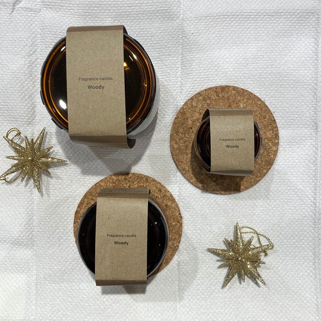 フレグランスキャンドルのサイズ３展開のご提示写真