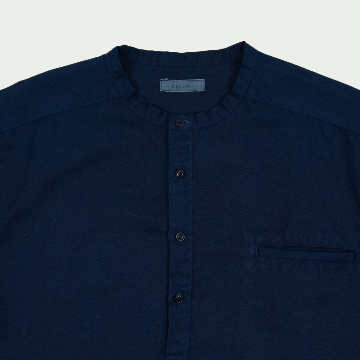 Henley neck shirt dark indigo(S)襟.jpg 