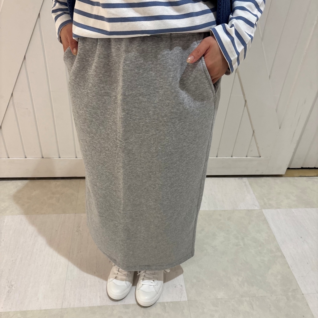 スウェットIラインスカート