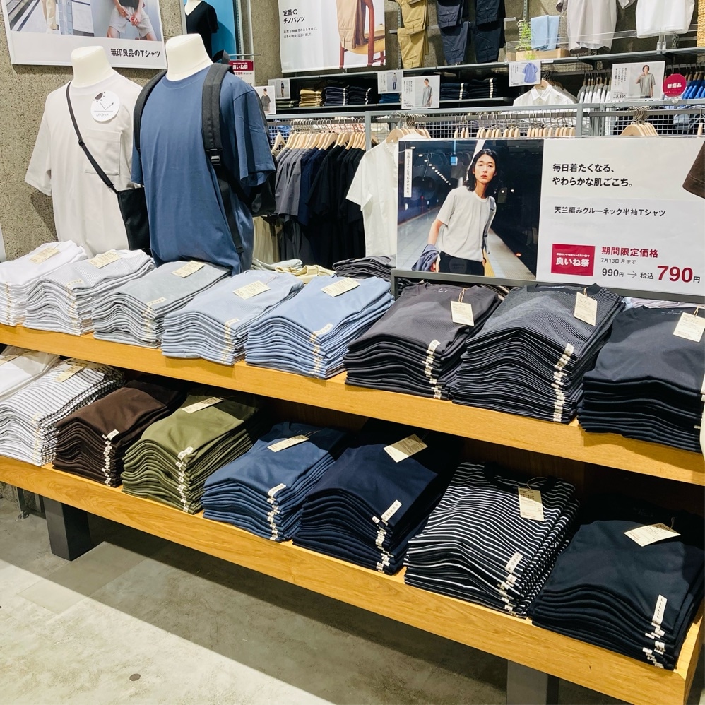 【フジグラン神辺】季節のおススメ商品、紳士天竺編みクルーネック半袖Tシャツ_84OeME