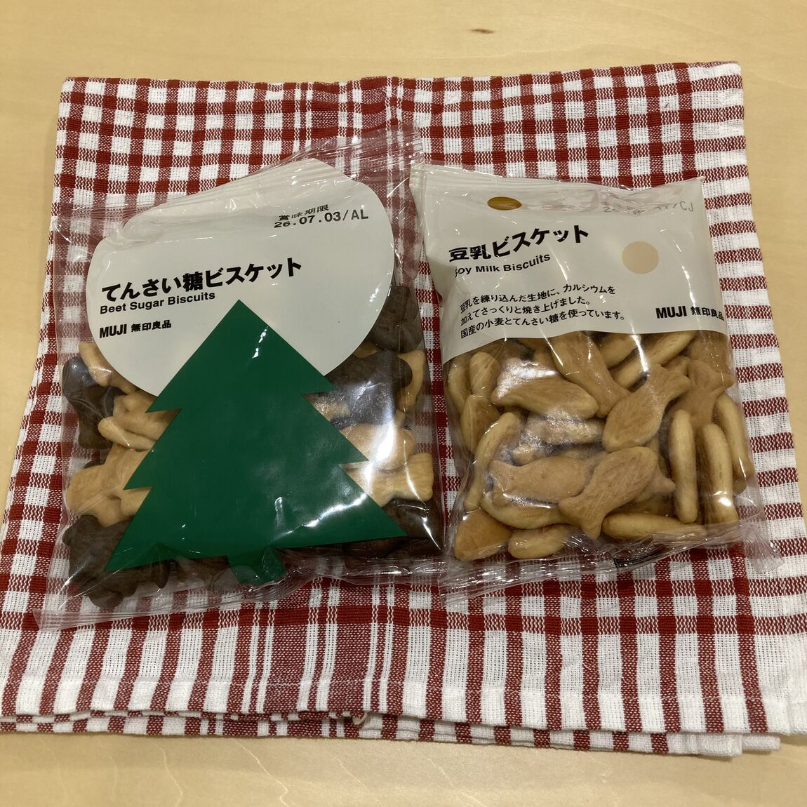 てんさい糖ビスケットと豆乳ビスケット