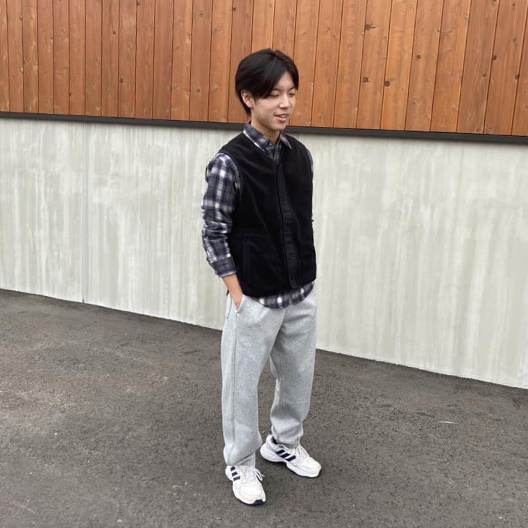 両面起毛フランネル長袖シャツ