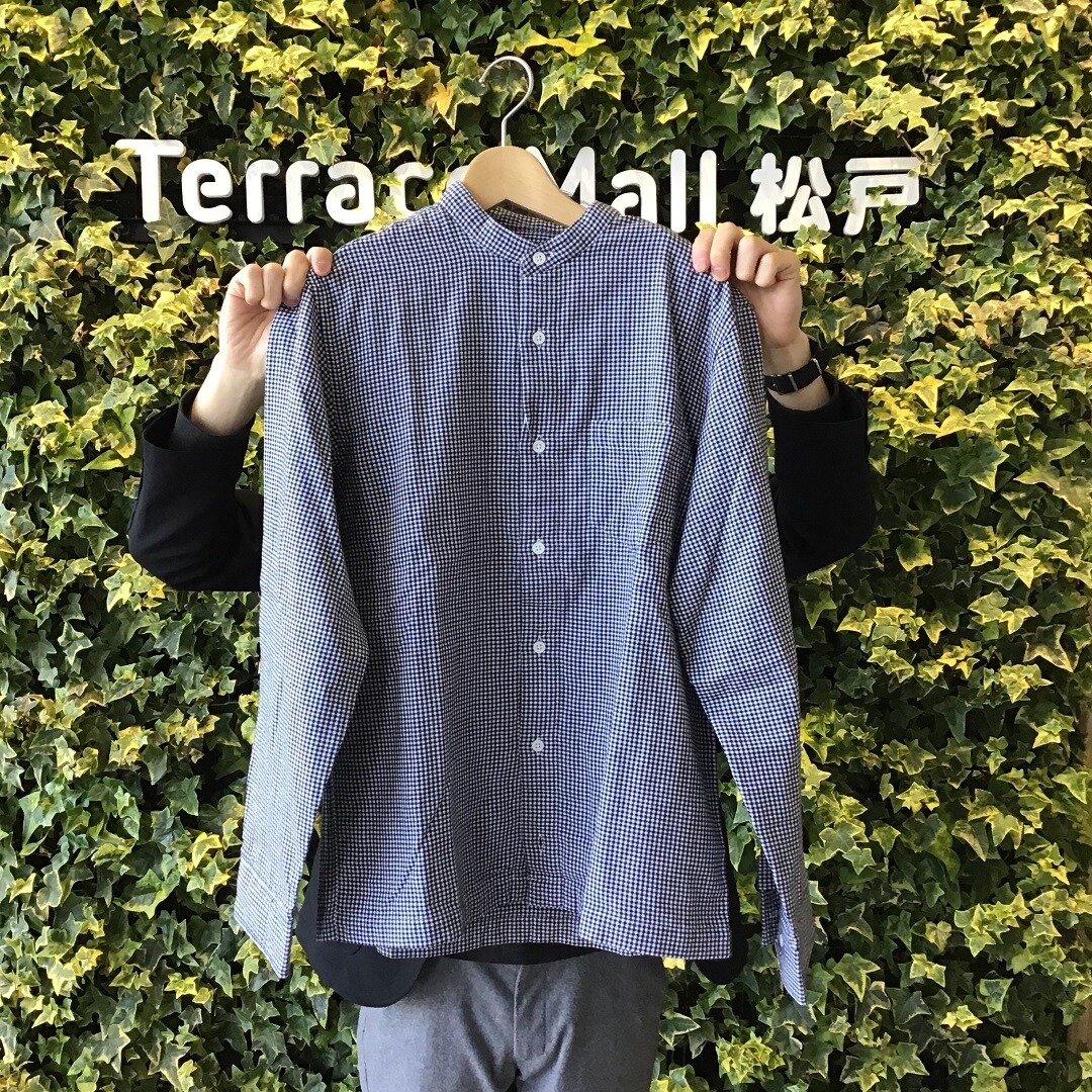 【テラスモール松戸】二重ガーゼスタンドカラーシャツ