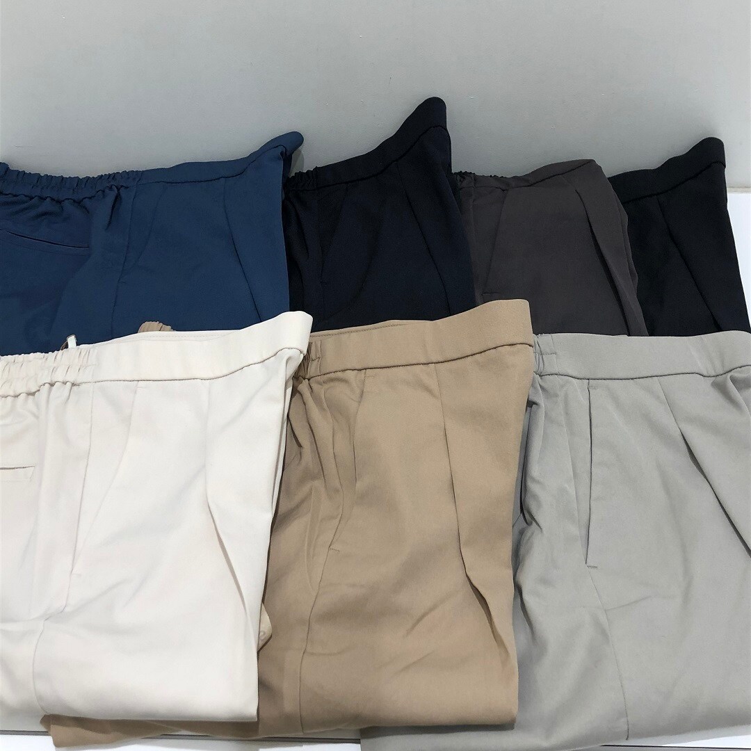 再生ポリエステルテーパードパンツ