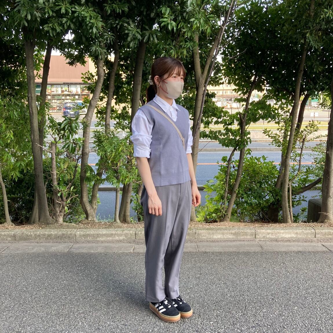 ミラノリブ編みベスト