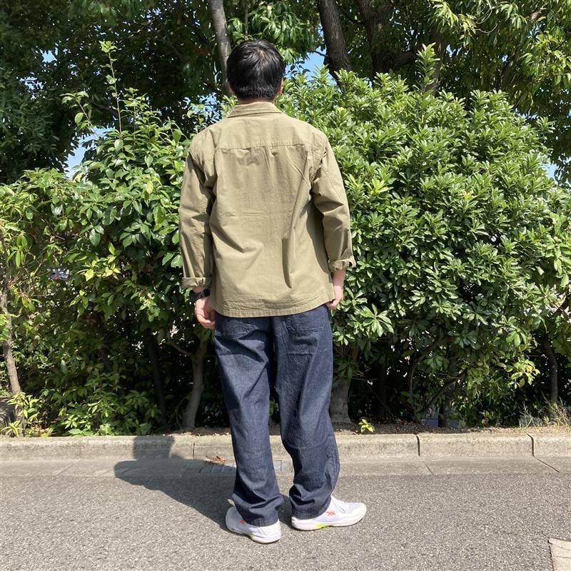 洗いざらしブロードシャツジャケット